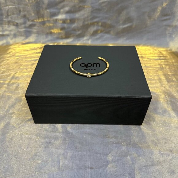 APM Monaco Eclat Gold Circle Bangle - Picture 5 of 5
